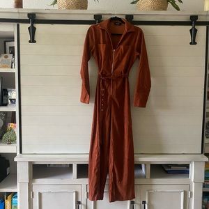 Cider NWOT Burnt Orange Jumpsuit.